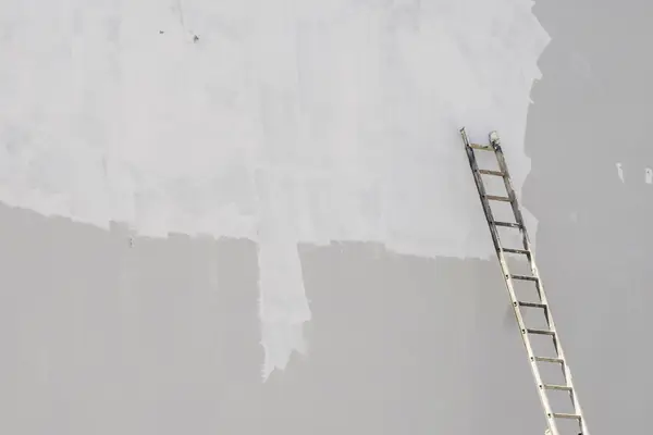Exterior painting in Chattanooga: ladder against a freshly primed wall